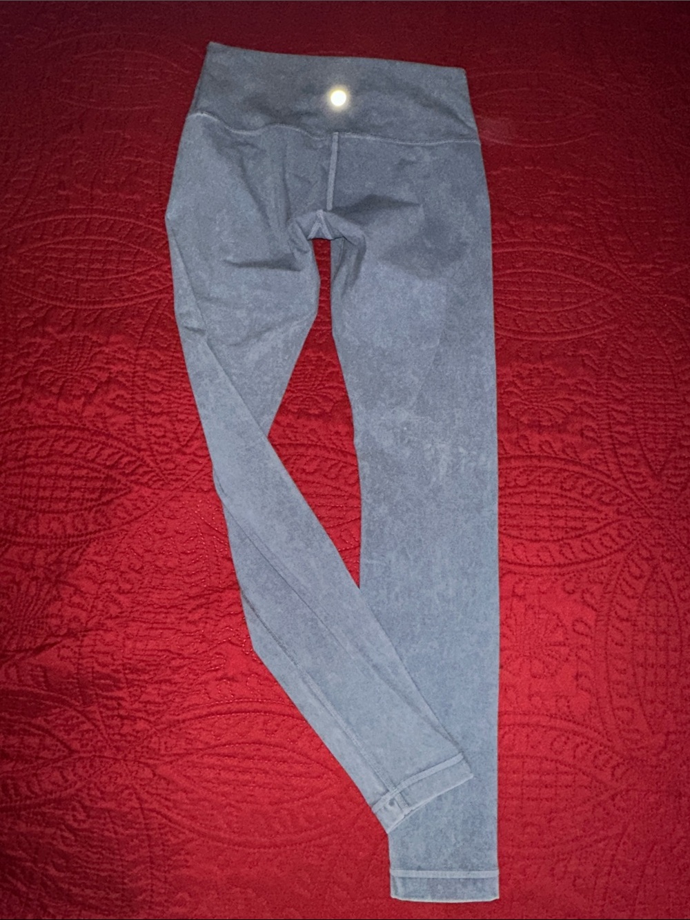 lululemon Wunder Under high-rise leggings in a grey-blue wash size 6